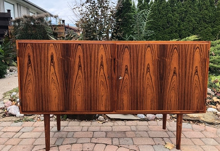Restored Danish Modern Brazilian Rosewood Credenza by Poul Hundevad, 54" - Mid Century Modern Toronto
