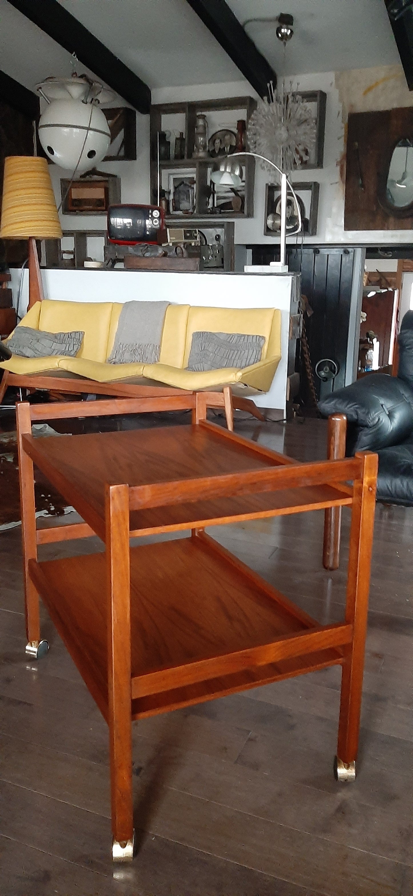 REFINISHED Danish MCM Teak Bar Cart by BRDR Furbo, Denmark, PERFECT - Mid Century Modern Toronto