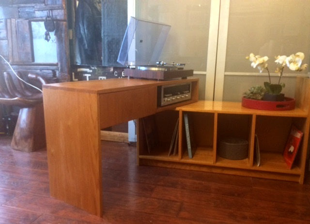 MCM Office Record Media TV Hallway Console with cubby holes - Mint - Mid Century Modern Toronto