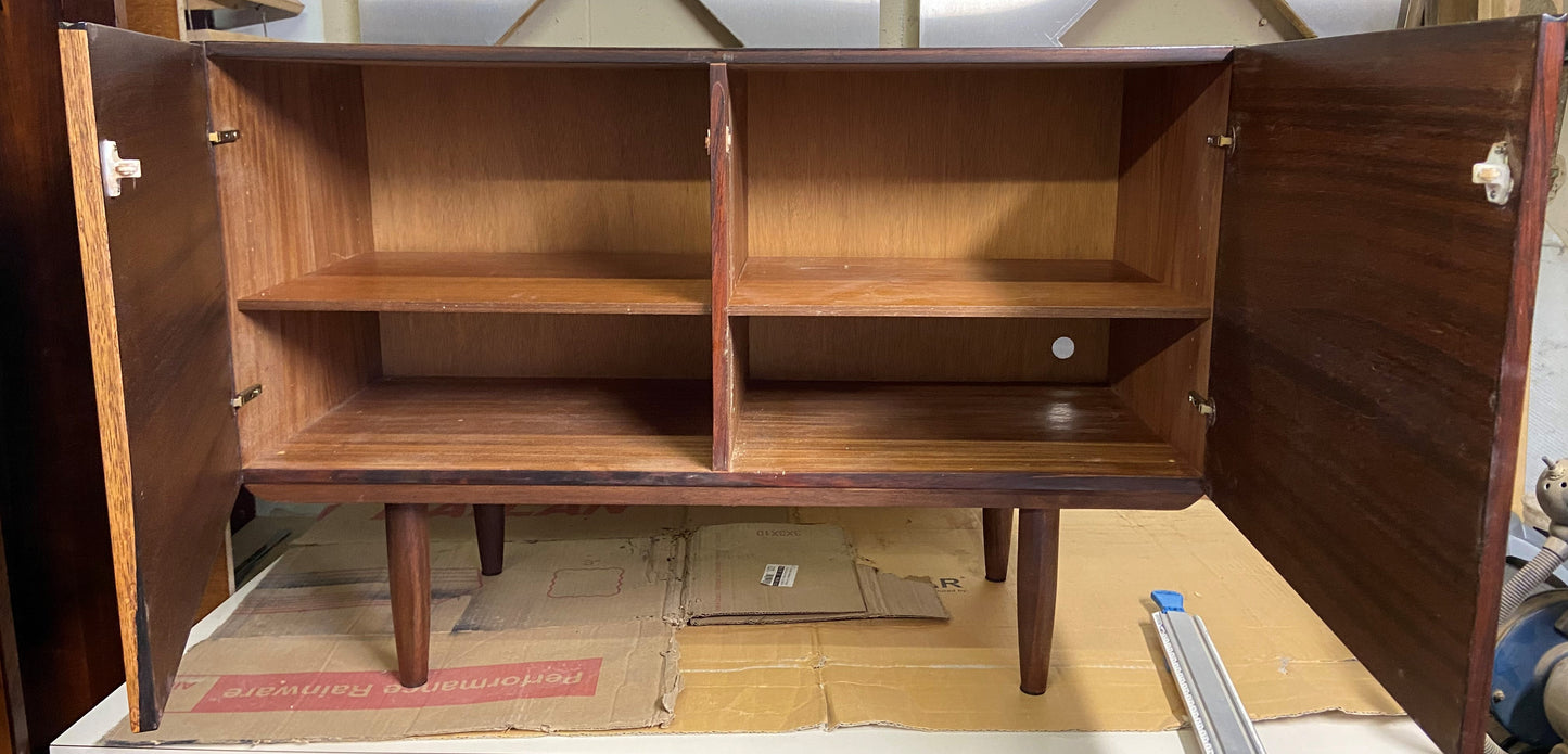 REFINISHED Danish MCM Rosewood Credenza