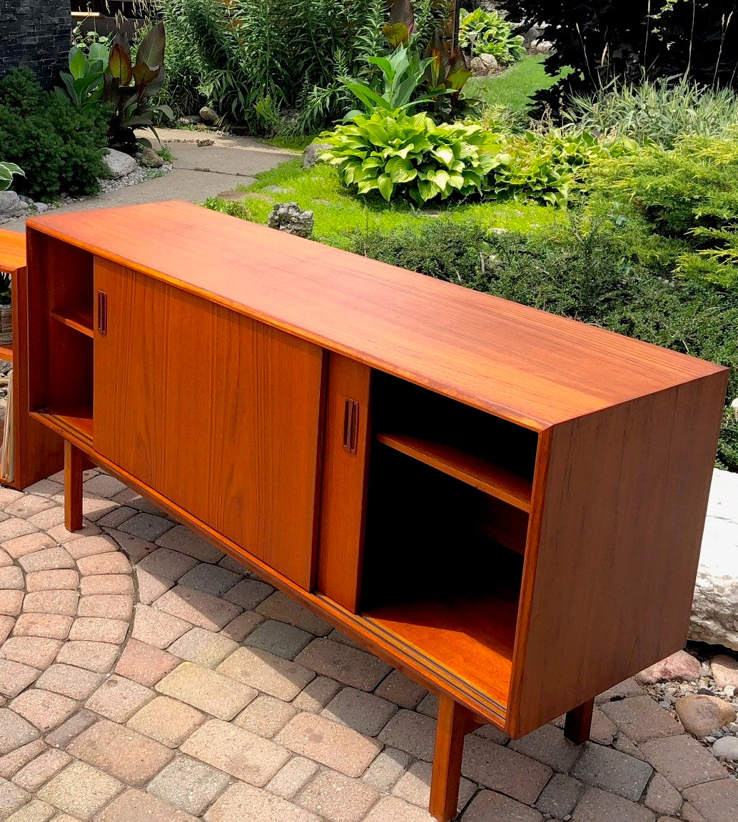 REFINISHED Danish MCM Teak Buffet Sideboard 60" - Mid Century Modern Toronto