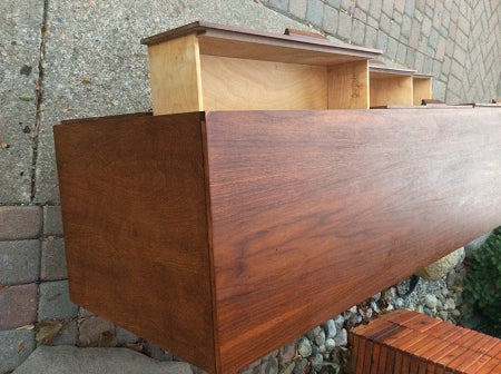 REFINISHED Walnut Mid Century Modern Dresser - Mid Century Modern Toronto