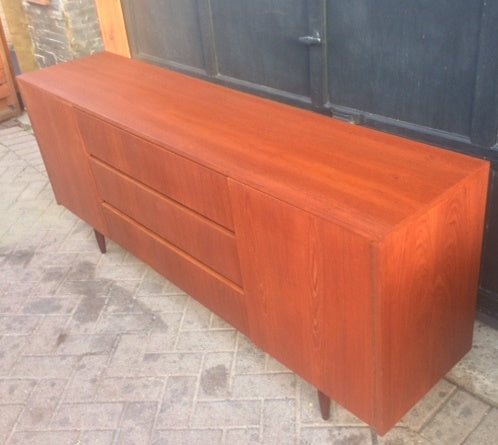REFINISHED MCM Teak Sideboard Media Console 72" - Mid Century Modern Toronto
