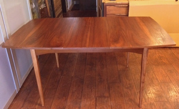 REFINISHED Mid Century Modern Walnut Extension Table - Mid Century Modern Toronto