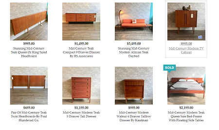 REFINISHED MCM Teak Bed with floating night stands Queen, Low profile - Mid Century Modern Toronto