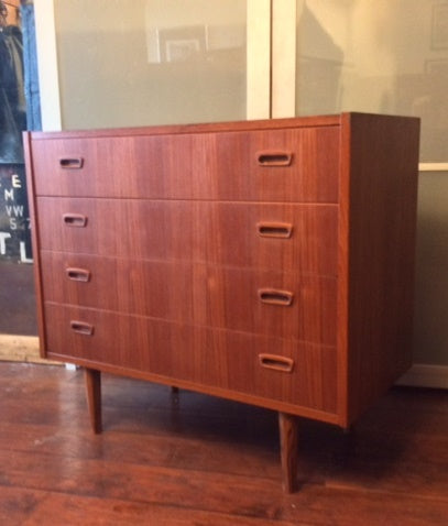 REFINISHED Danish MCM Teak 4 Drawers Dresser 35.5” - Mid Century Modern Toronto