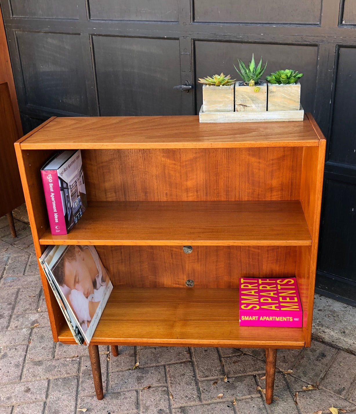 REFINISHED MCM  Teak Display Bookcase Small 32" - Mid Century Modern Toronto