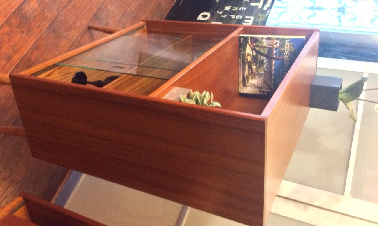 Danish Mid Century Modern Teak Display China Bookcase w Splayed Legs REFINISHED - Mid Century Modern Toronto