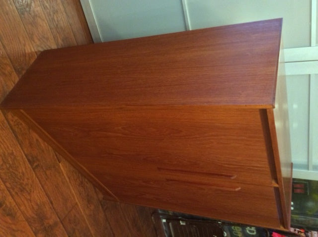MCM Teak Tall Dresser Wardrobe Gentlemen’s Chest REFINISHED - Mid Century Modern Toronto