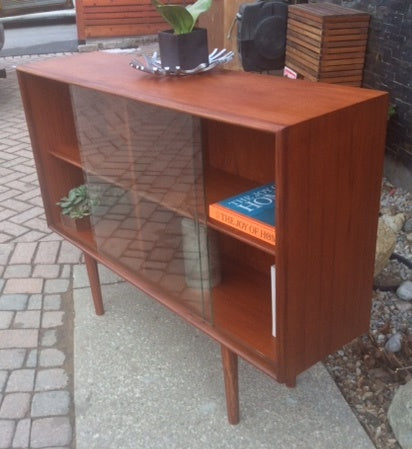REFINISHED MCM Danish Display Bookcase China Cabinet 48" - Mid Century Modern Toronto