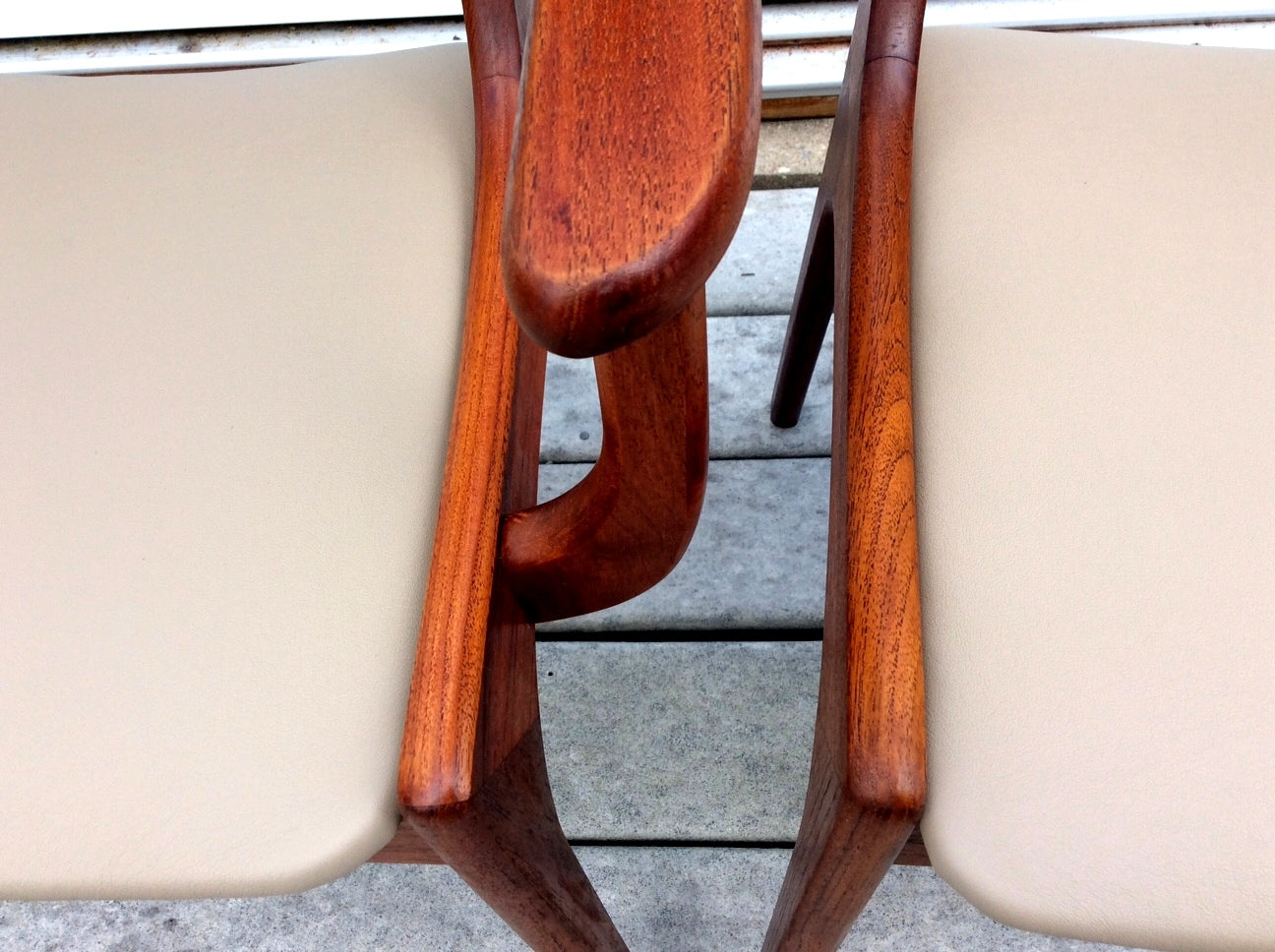 8 Danish Mid Century Modern Solid Teak High Back Dining Chairs REFINISHED REUPHOLSTERED each $249 - Mid Century Modern Toronto