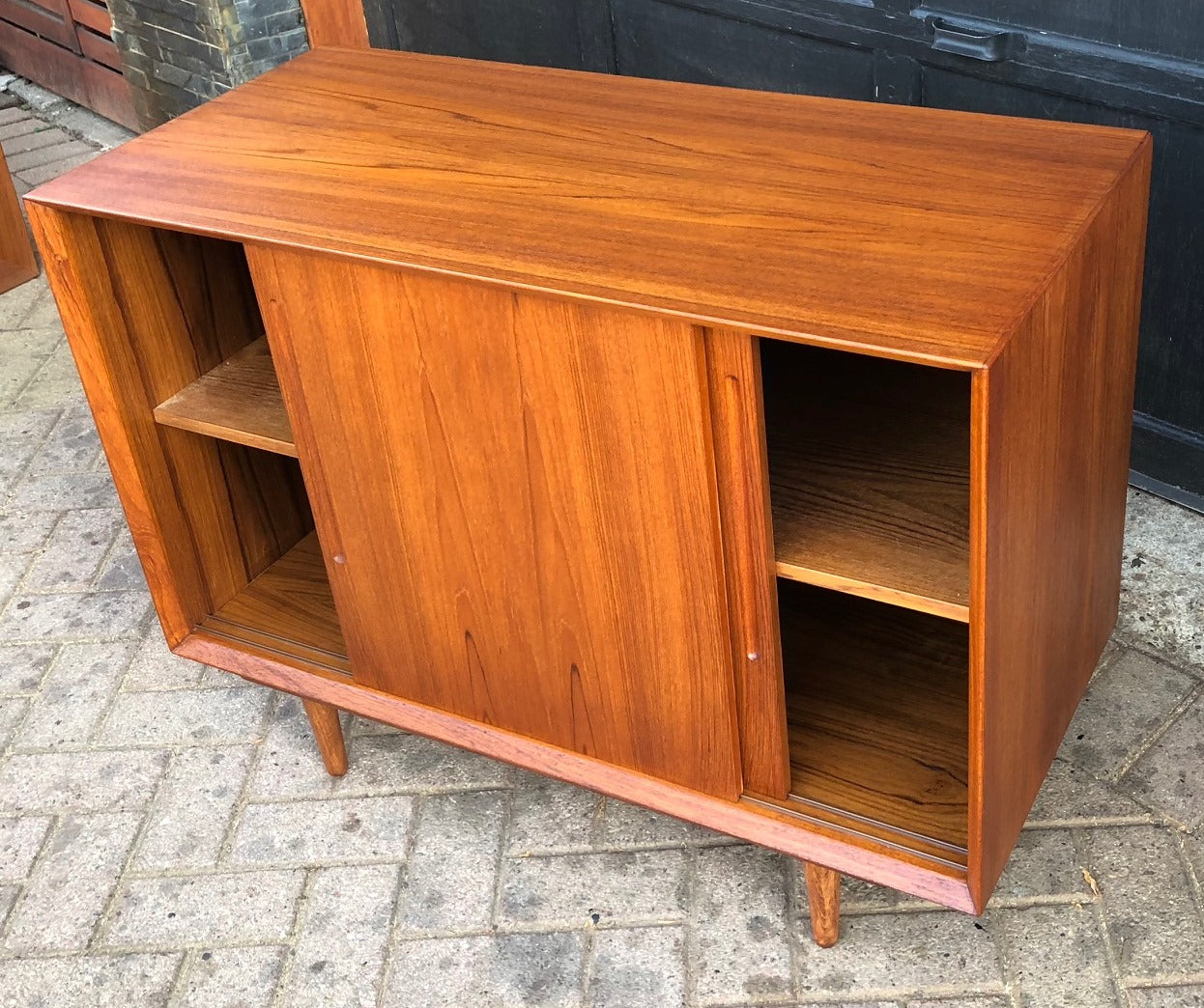 REFINISHED Danish MCM Teak Sideboard TV Media Console by Poul Hundevad 39.5" - Mid Century Modern Toronto