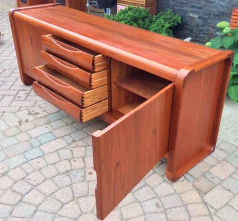 REFINISHED Grand MCM Teak Sideboard Credenza 78" - Mid Century Modern Toronto