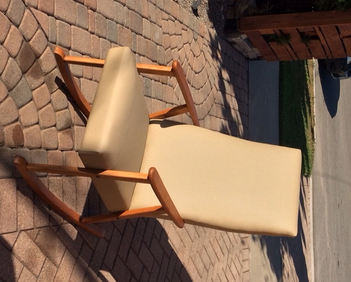 Mid-Century Modern Rocking Chair by Johanson REUPHOLSTERED REFINISHED - Mid Century Modern Toronto