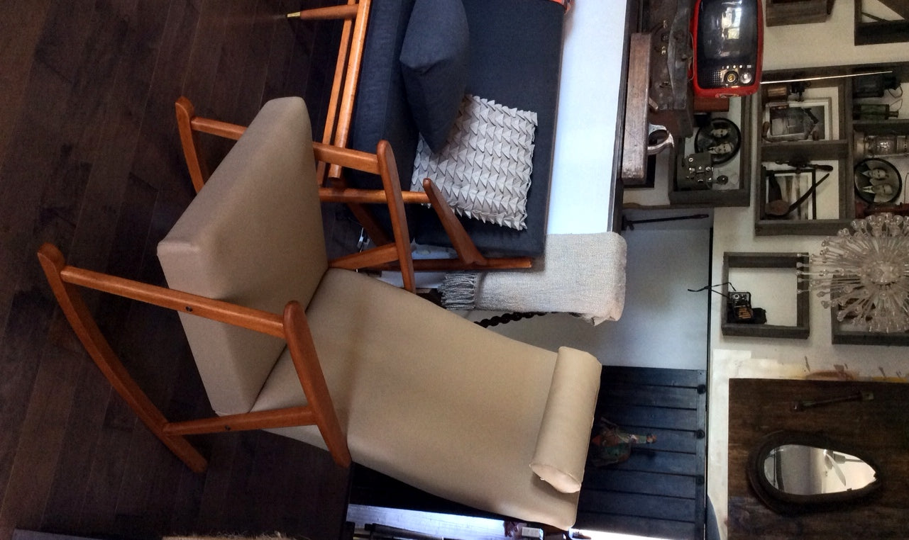 Mid-Century Modern Rocking Chair by Johanson REUPHOLSTERED REFINISHED - Mid Century Modern Toronto