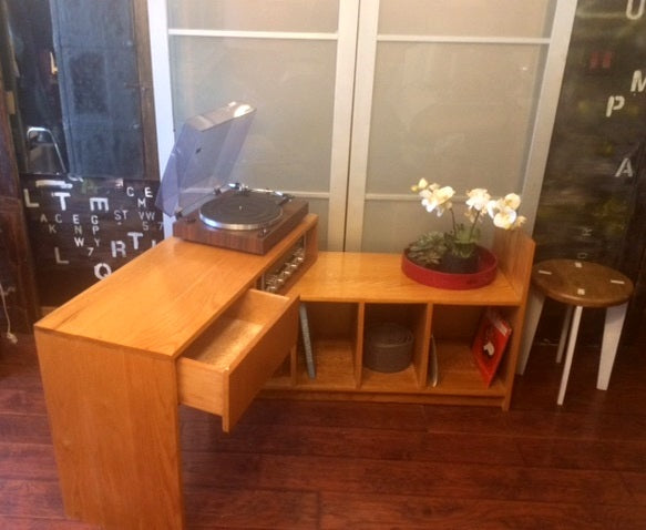 MCM Office Record Media TV Hallway Console with cubby holes - Mint - Mid Century Modern Toronto
