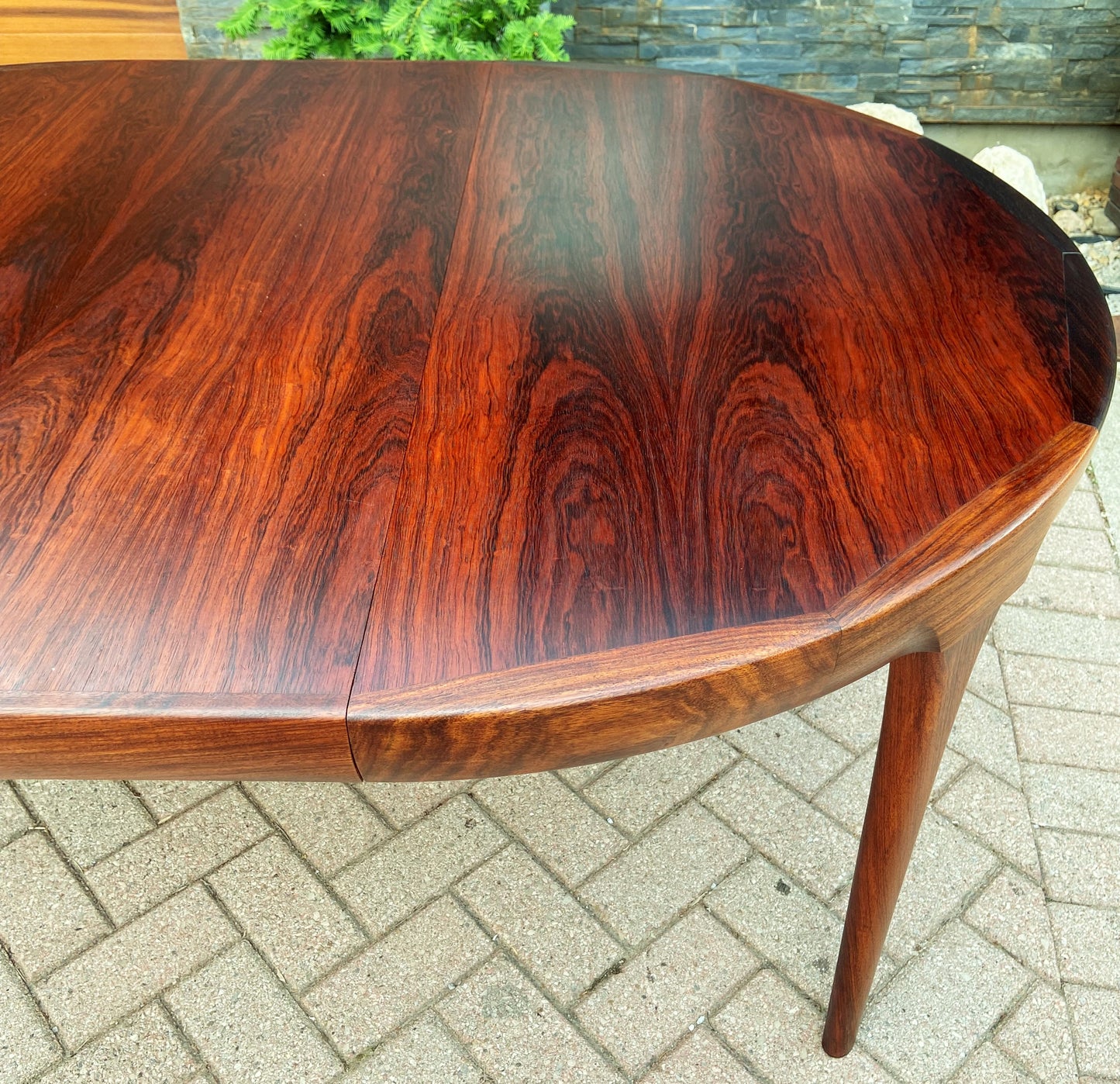 REFINISHED Danish MCM Rosewood Table by Ib Kofod-Larsen for Faarup, 47" - 67"