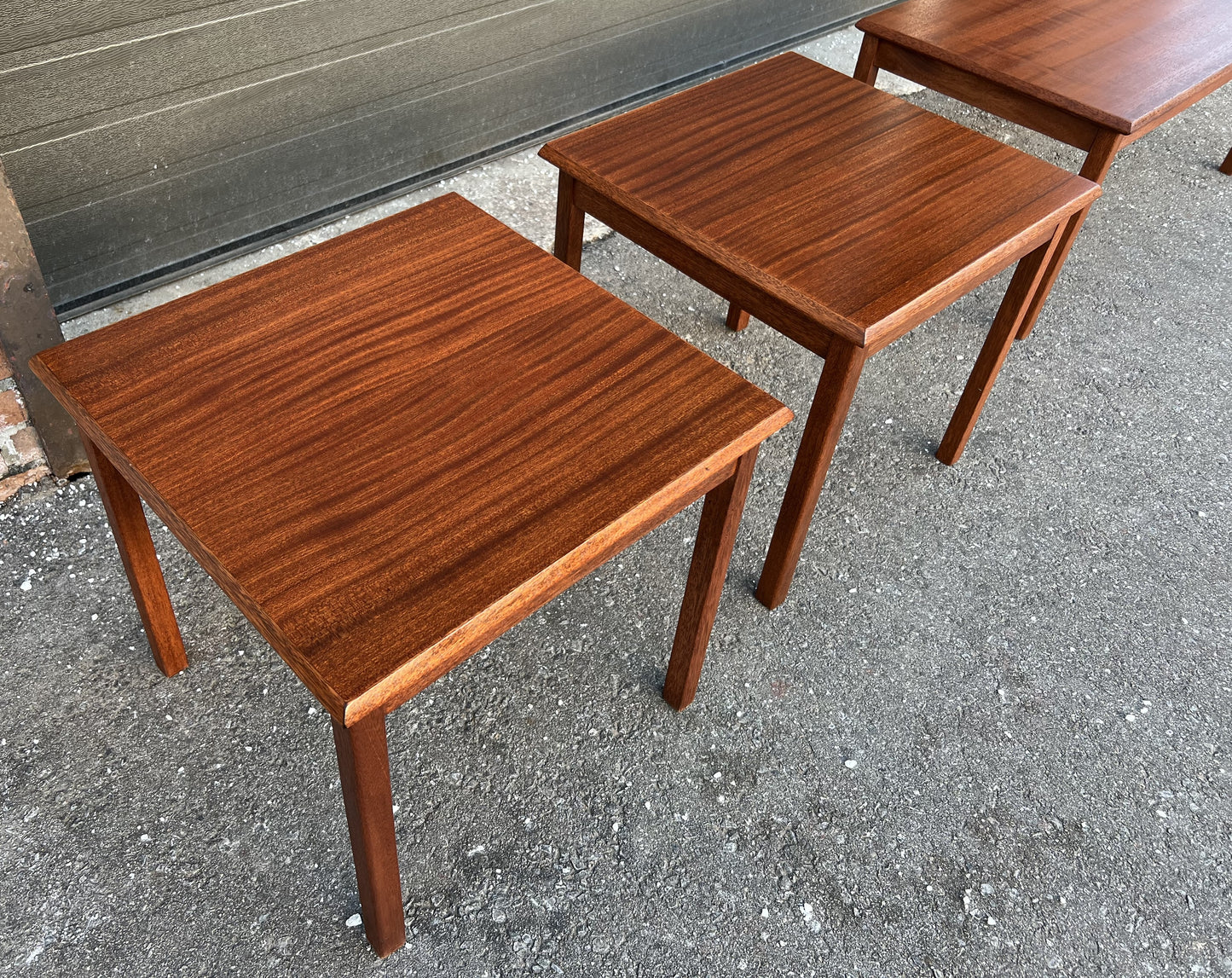 REFINISHED Set of Danish Mid Century Modern coffee table & 2 end tables