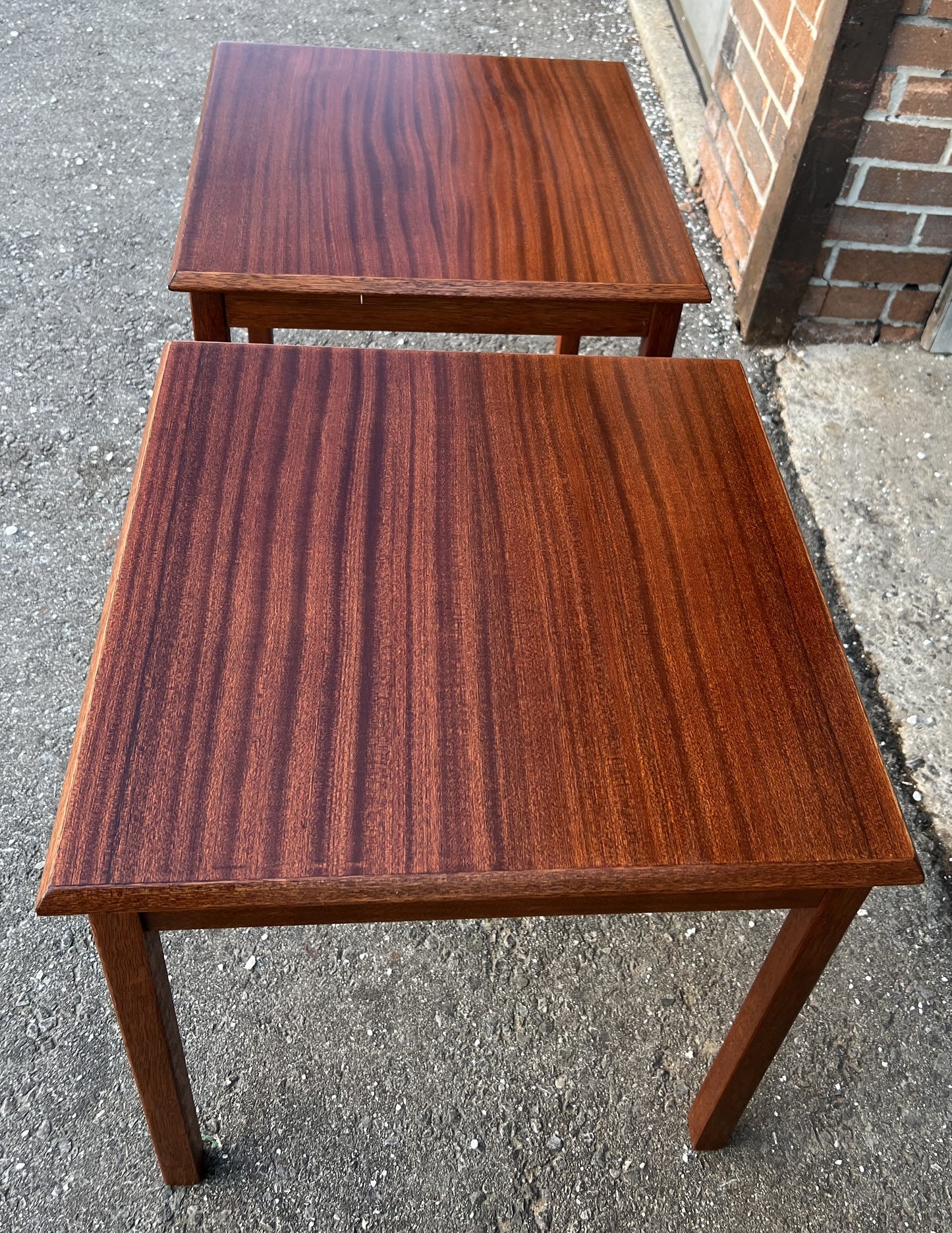 REFINISHED Set of Danish Mid Century Modern coffee table & 2 end tables