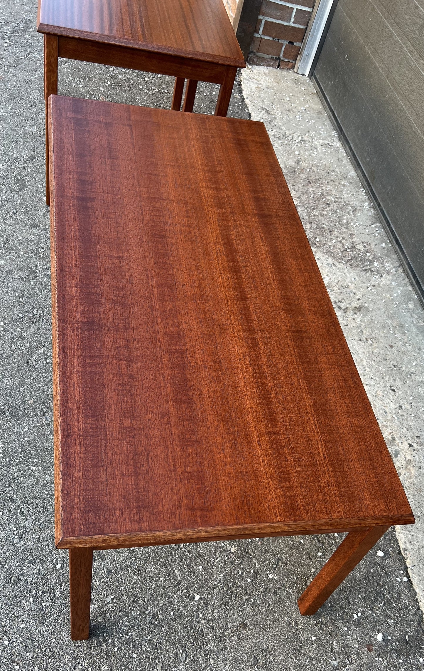 REFINISHED Set of Danish Mid Century Modern coffee table & 2 end tables