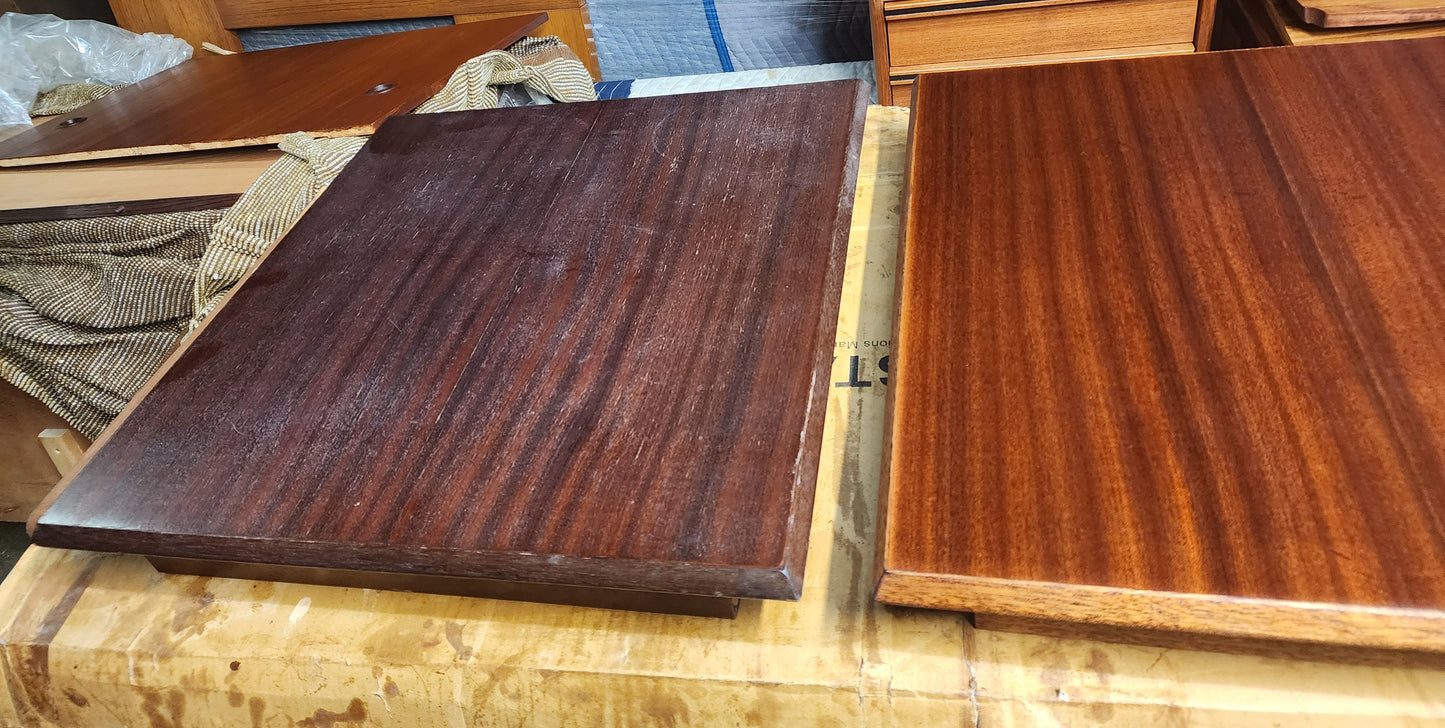 REFINISHED Set of Danish Mid Century Modern coffee table & 2 end tables