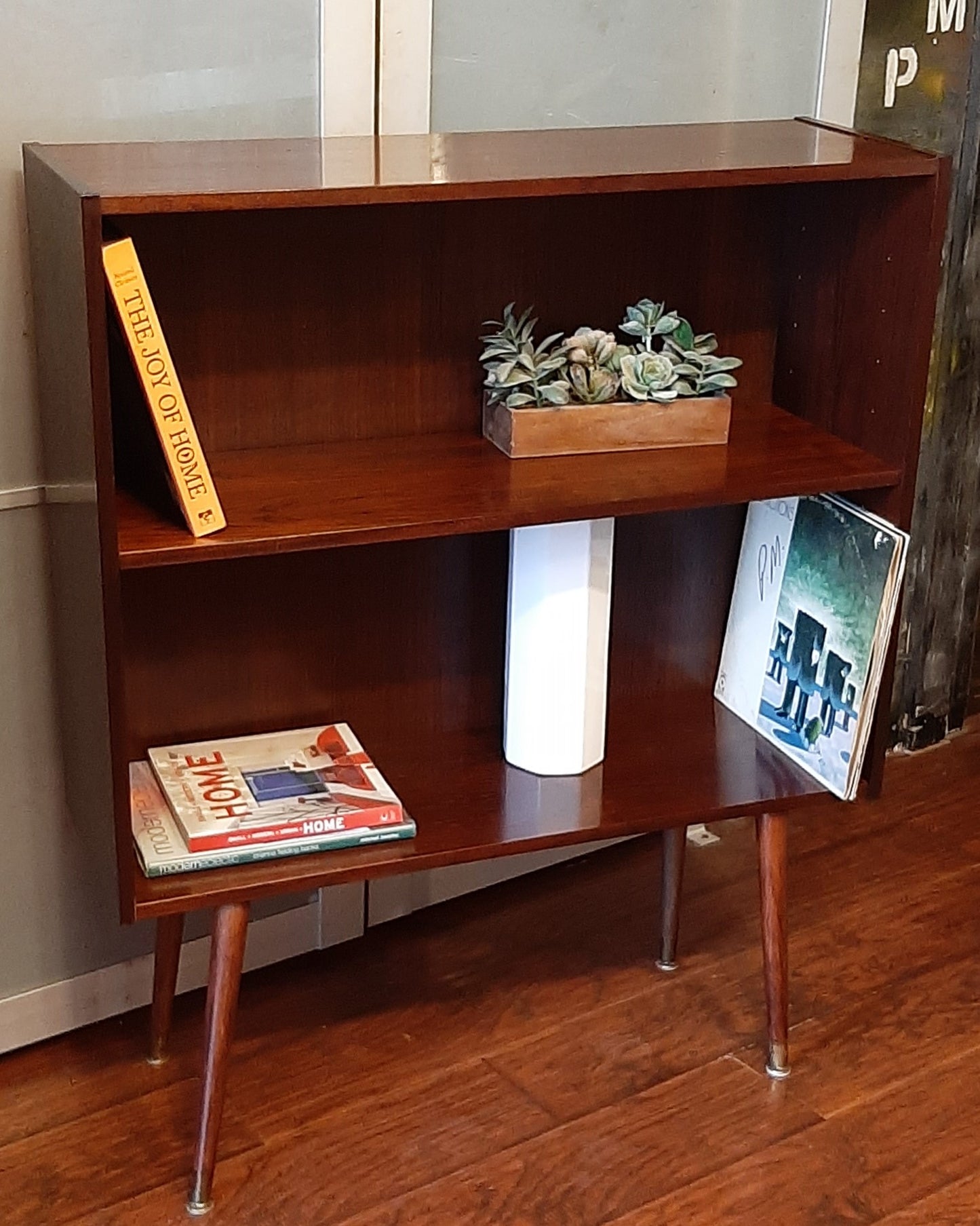 RESTORED Danish MCM Rosewood Bookcase, compact, 34.5"