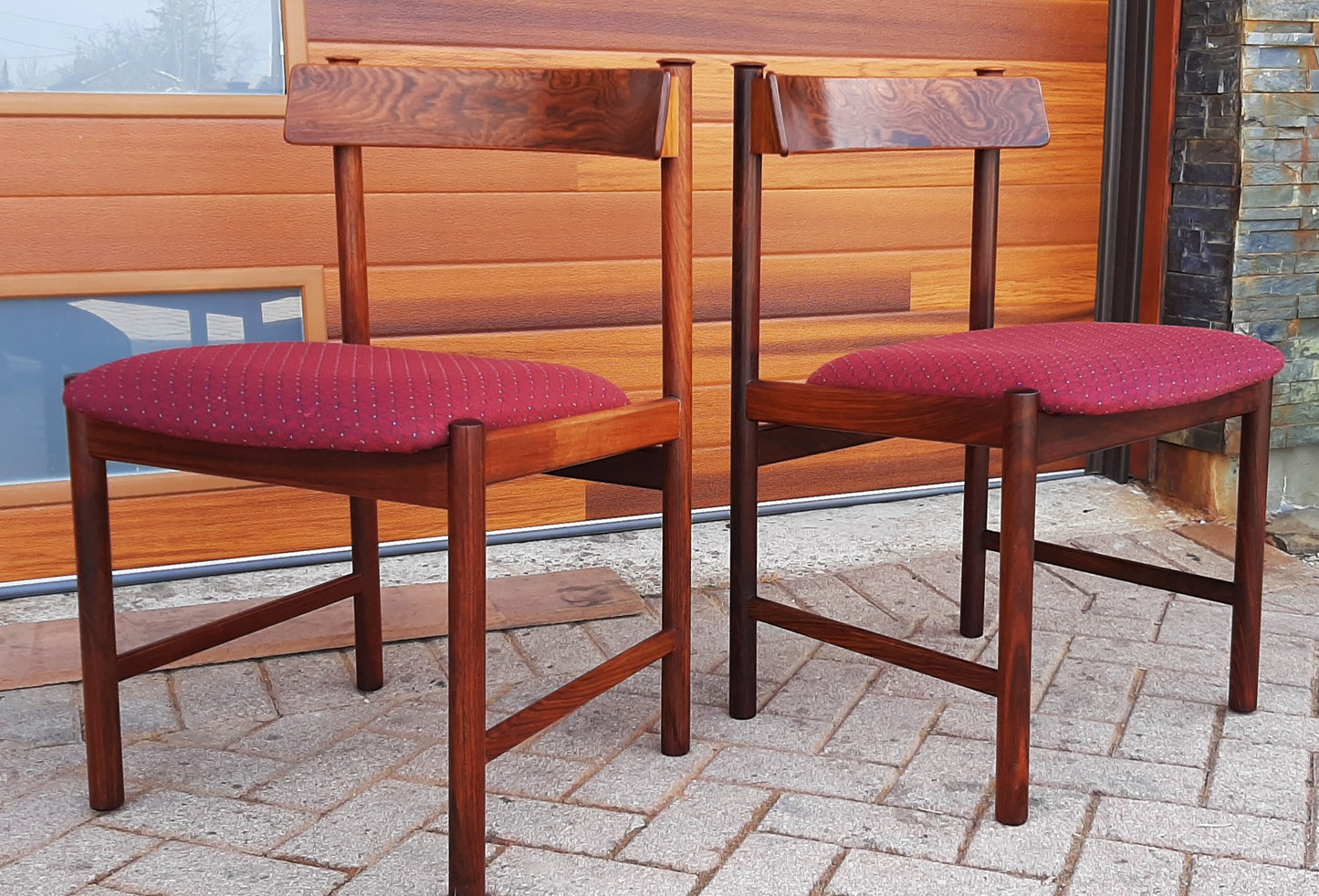 4+2 RESTORED Danish Mid Century Modern Brazilian Rosewood Dining Chairs