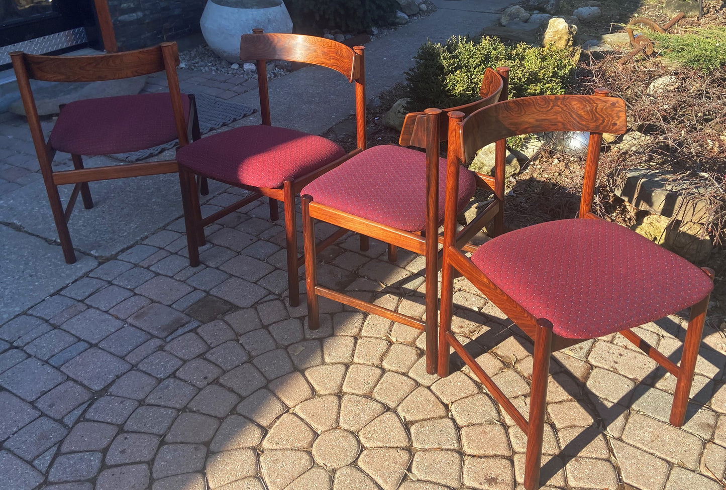 4+2 RESTORED Danish Mid Century Modern Brazilian Rosewood Dining Chairs