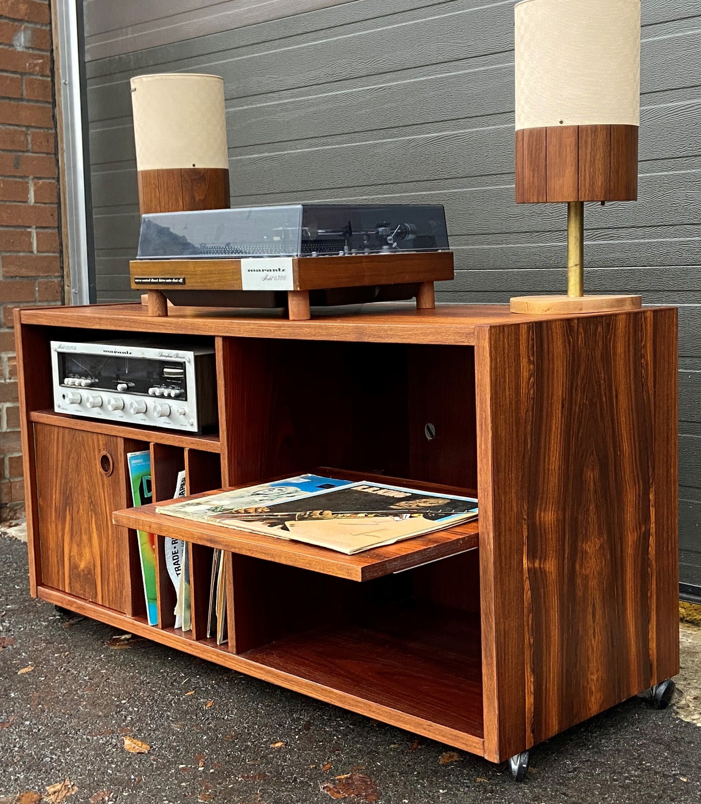 REFINISHED Danish Mid Century Modern Rosewood Media TV Console, PERFECT