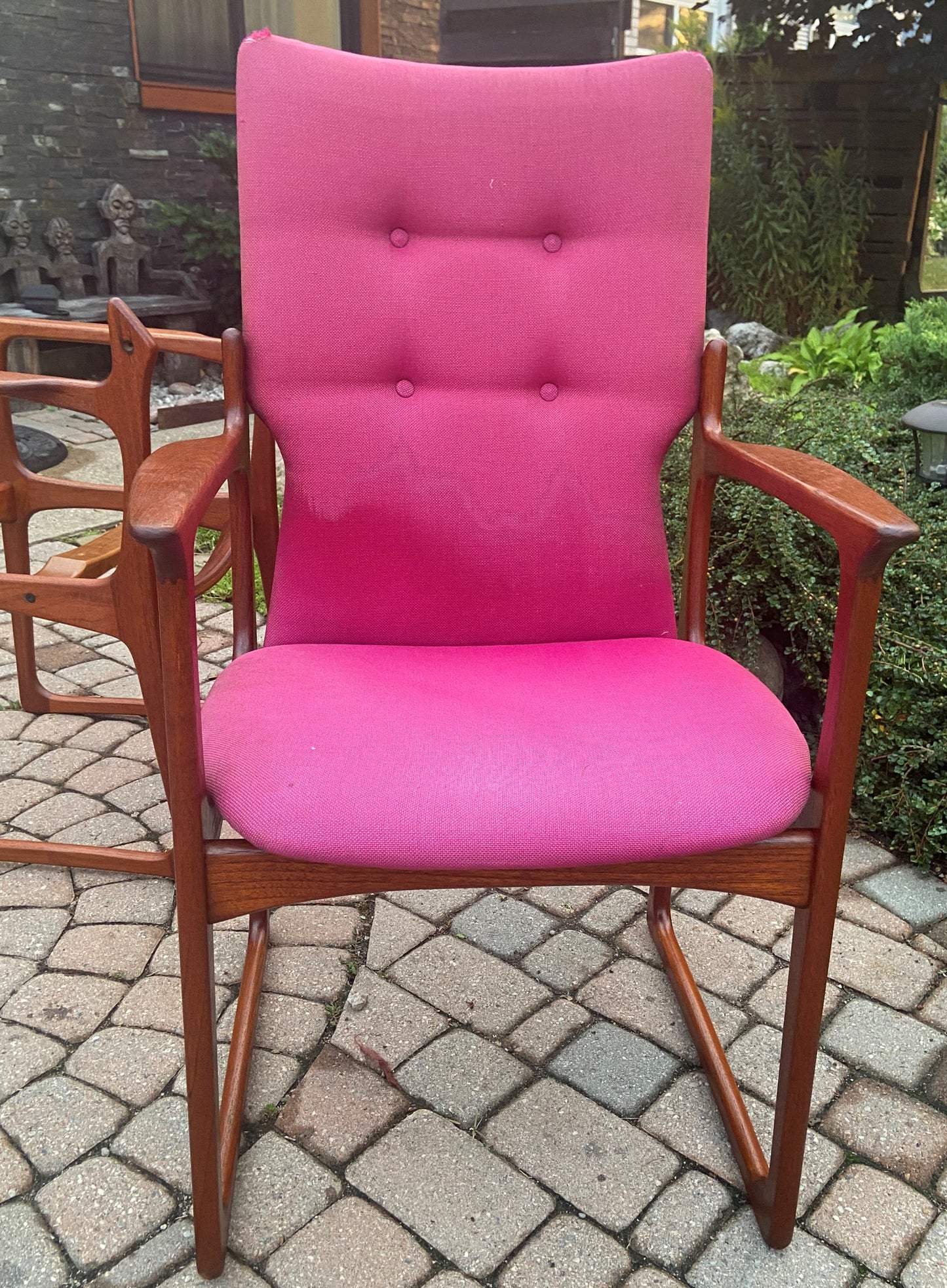 CHOOSE FABRIC! 2 REFINISHED Danish Mid Century Modern Teak Armchairs by Jacob Kjær