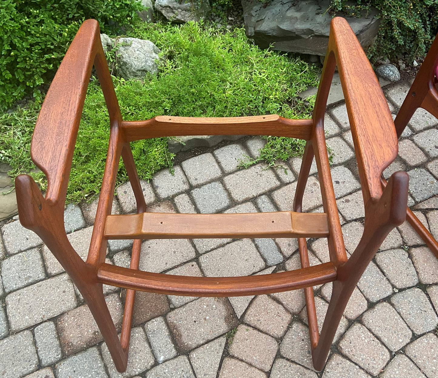 CHOOSE FABRIC! 2 REFINISHED Danish Mid Century Modern Teak Armchairs by Jacob Kjær