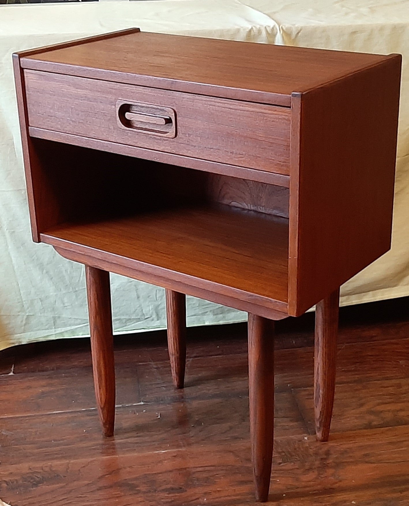 REFINISHED Danish MCM Teak Cabinet & Mirror, PERFECT - Mid Century Modern Toronto