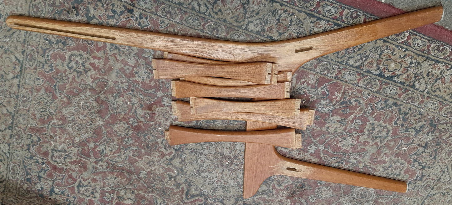 4 REFINISHED Danish Mid Century Modern Teak Chairs Model 83 by Boltinge
