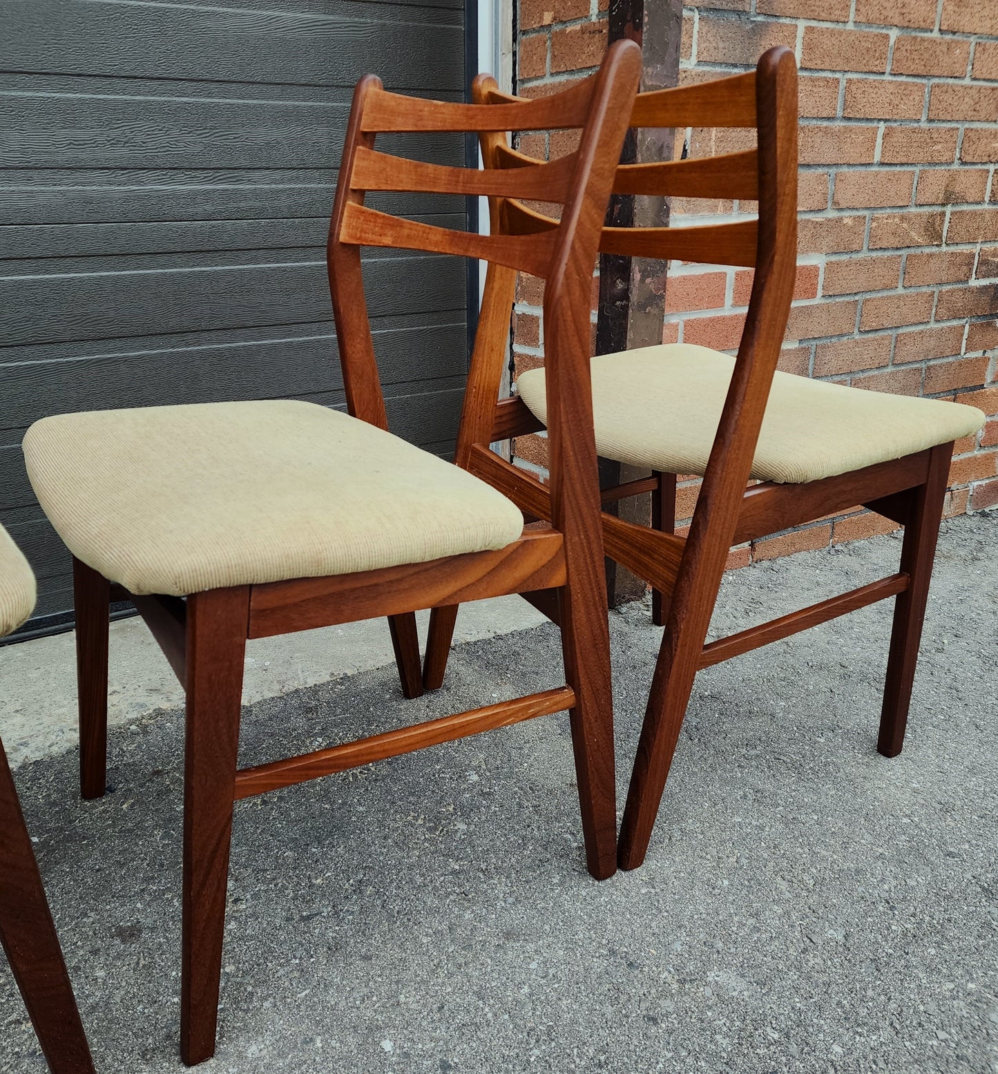 6 RESTORED Danish Mid Century Modern Teak Chairs will be REUPHOLSTERED