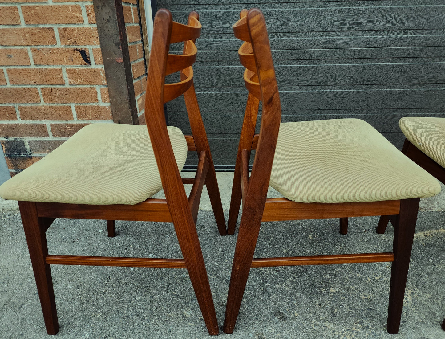6 RESTORED Danish Mid Century Modern Teak Chairs will be REUPHOLSTERED