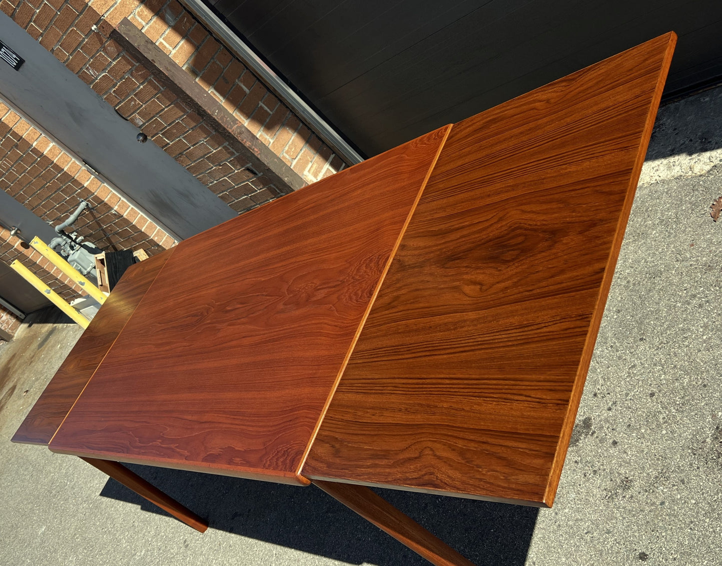 REFINISHED Danish MCM Teak Draw Leaf Table by H. Kjaernulf 68" - 115"