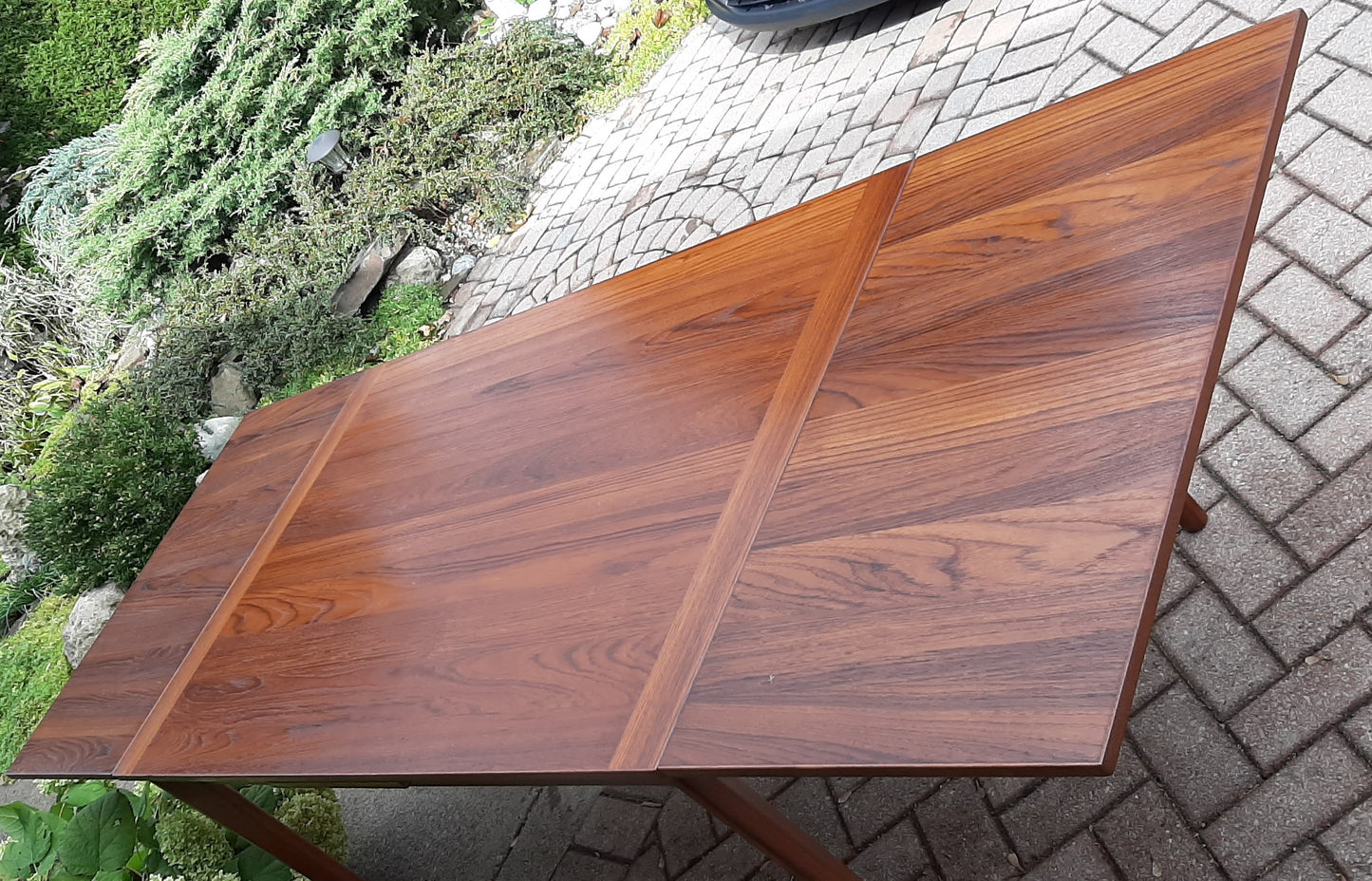 REFINISHED Danish MCM Teak Draw Leaf Table by Vejle Mobelfabrik 53"-93", PERFECT