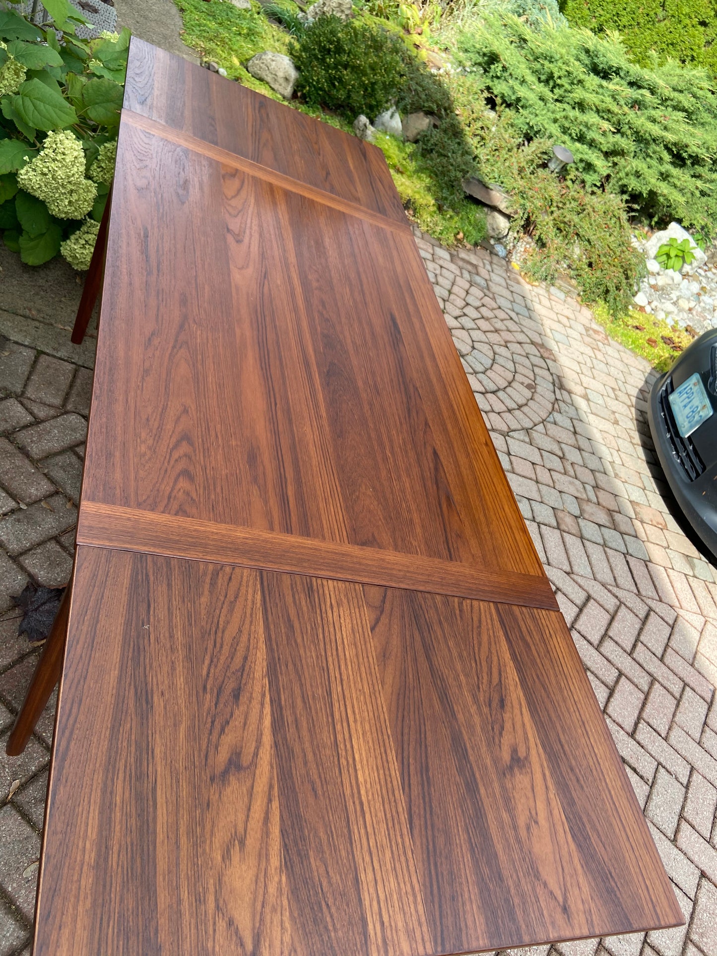 REFINISHED Danish MCM Teak Draw Leaf Table by Vejle Mobelfabrik 53"-93", PERFECT