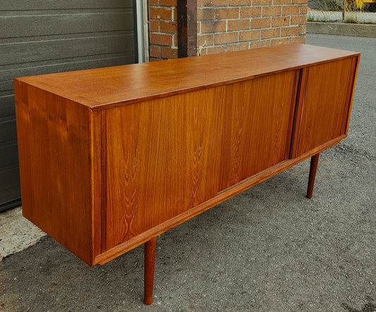 REFINISHED Danish Mid Century Modern Teak Sideboard by STM, Narrow 68.5"