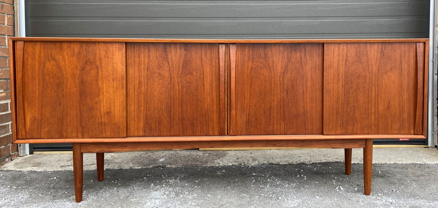 REFINISHED Danish Mid Century Modern Teak Sideboard by STM, Narrow 77"