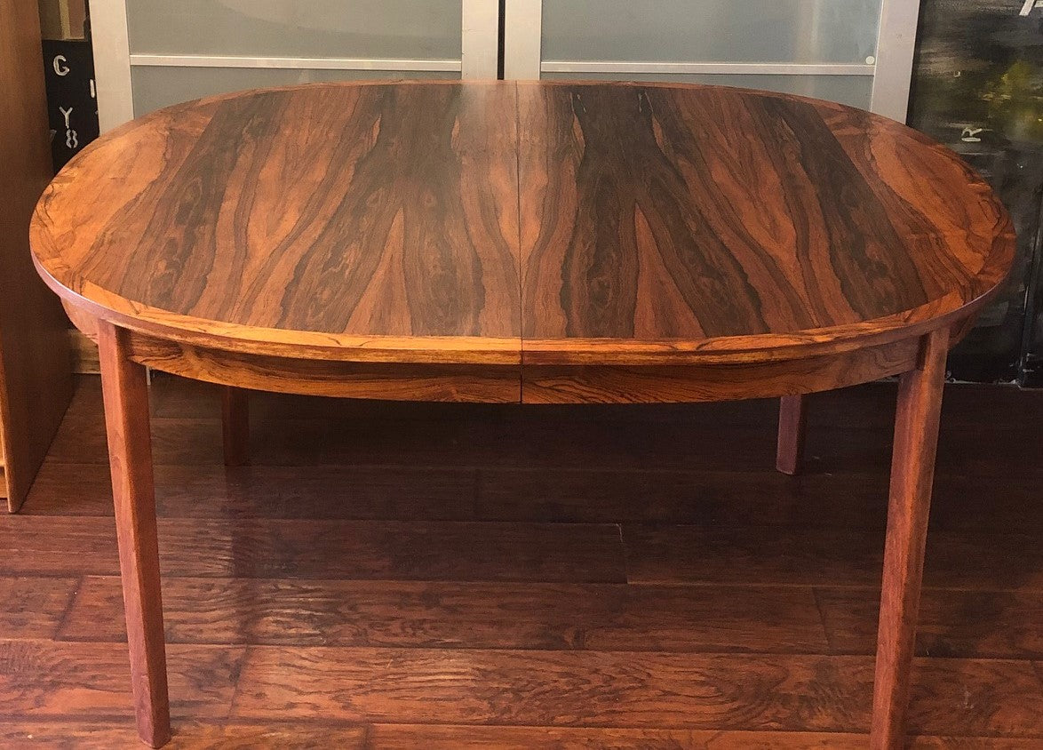 ON HOLD FOR BRITTANY-REFINISHED Danish MCM Rosewood Table Oval no leaves, seats 6 - Mid Century Modern Toronto