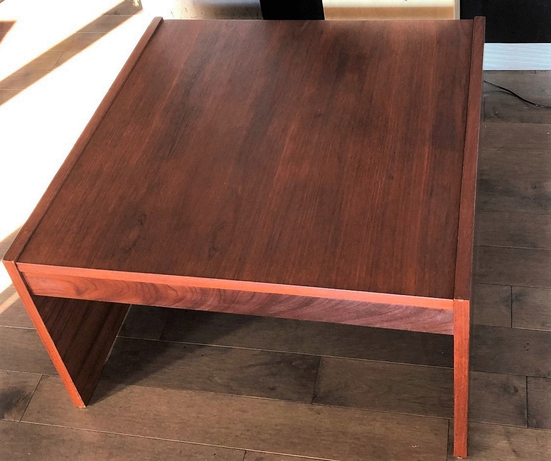 REFINISHED Danish MCM Teak Accent or Coffee Table large, square 30", perfect - Mid Century Modern Toronto
