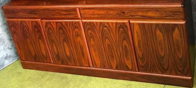 REFINISHED Danish Modern Rosewood Buffet Sideboard by Sannemann 69" PERFECT - Mid Century Modern Toronto