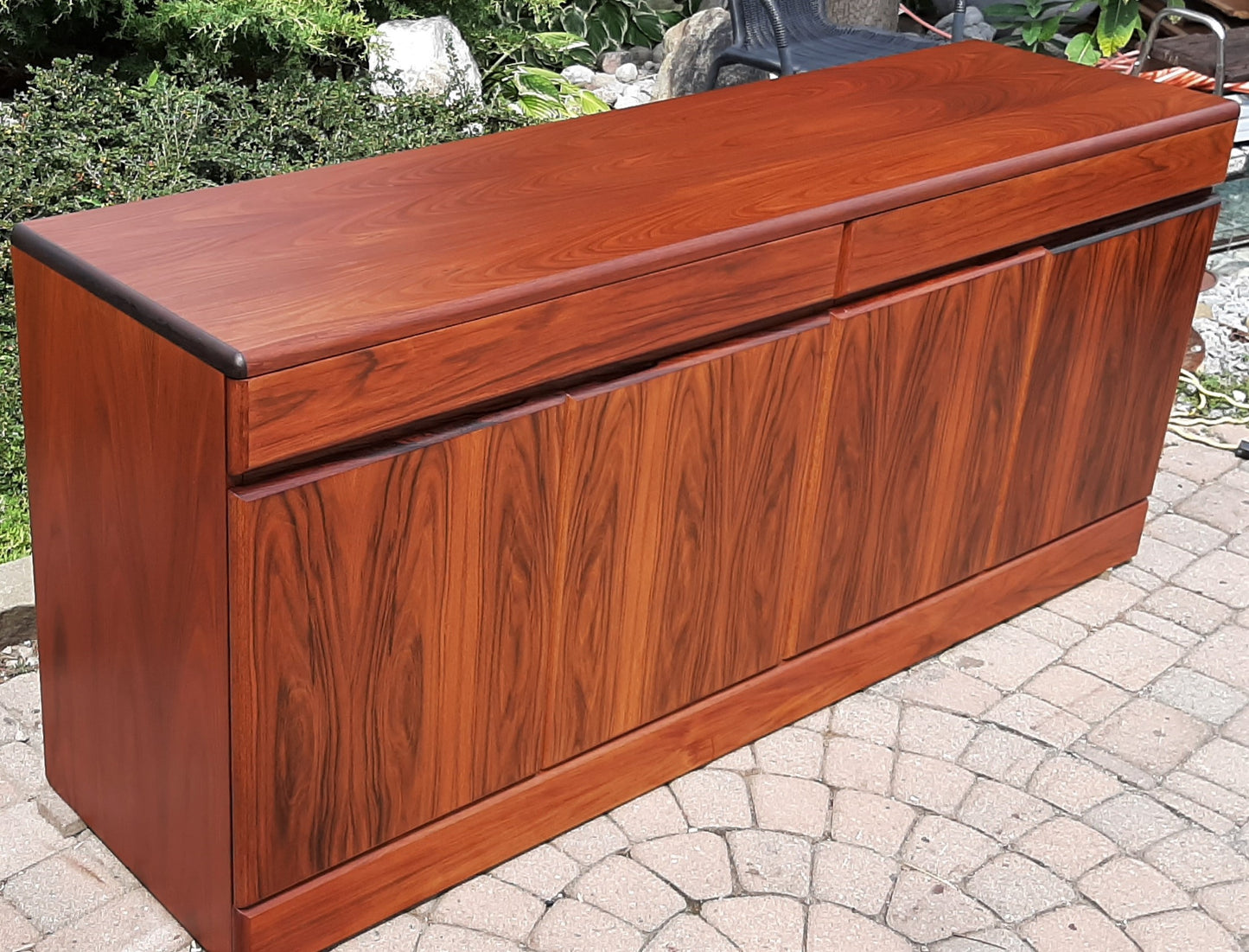 REFINISHED Danish Modern Rosewood Buffet Sideboard by Sannemann 69" PERFECT - Mid Century Modern Toronto