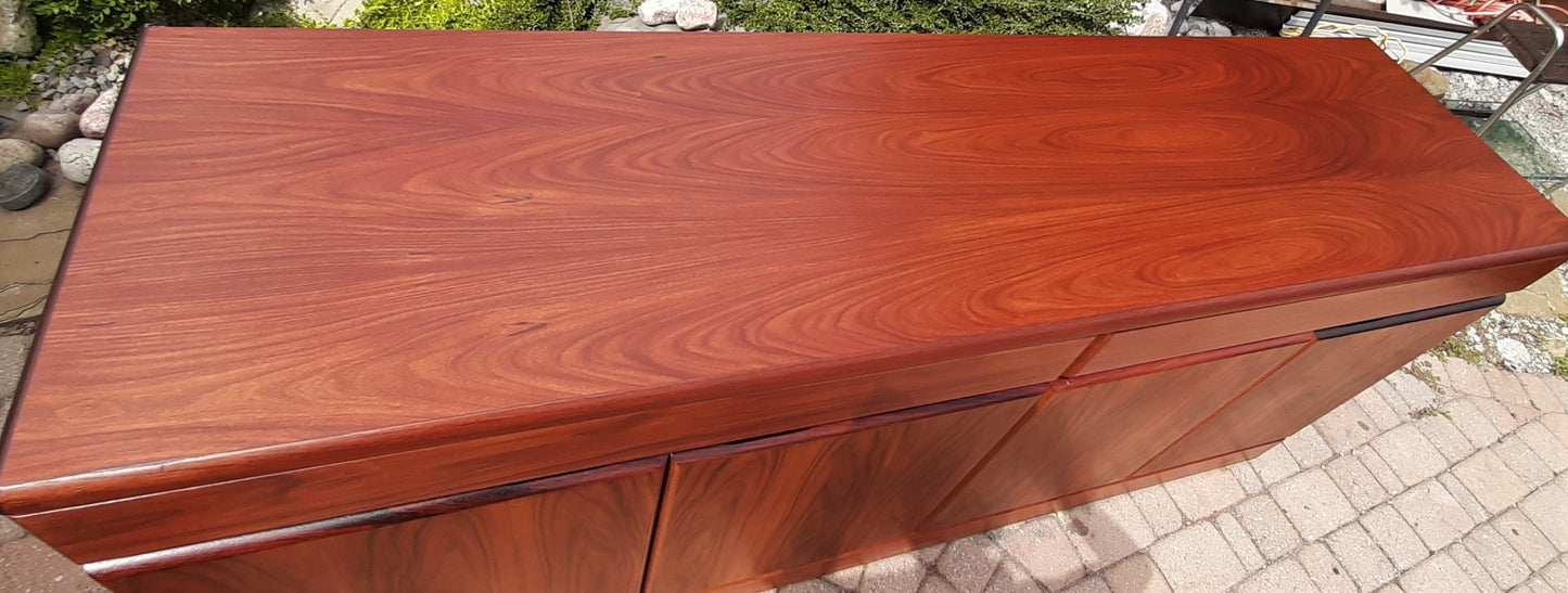 REFINISHED Danish Modern Rosewood Buffet Sideboard by Sannemann 69" PERFECT - Mid Century Modern Toronto