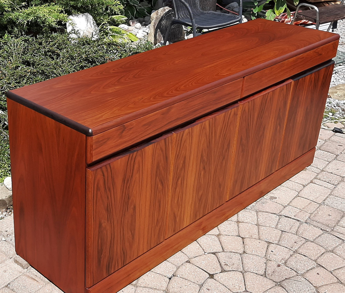 REFINISHED Danish Modern Rosewood Buffet Sideboard by Sannemann 69" PERFECT - Mid Century Modern Toronto
