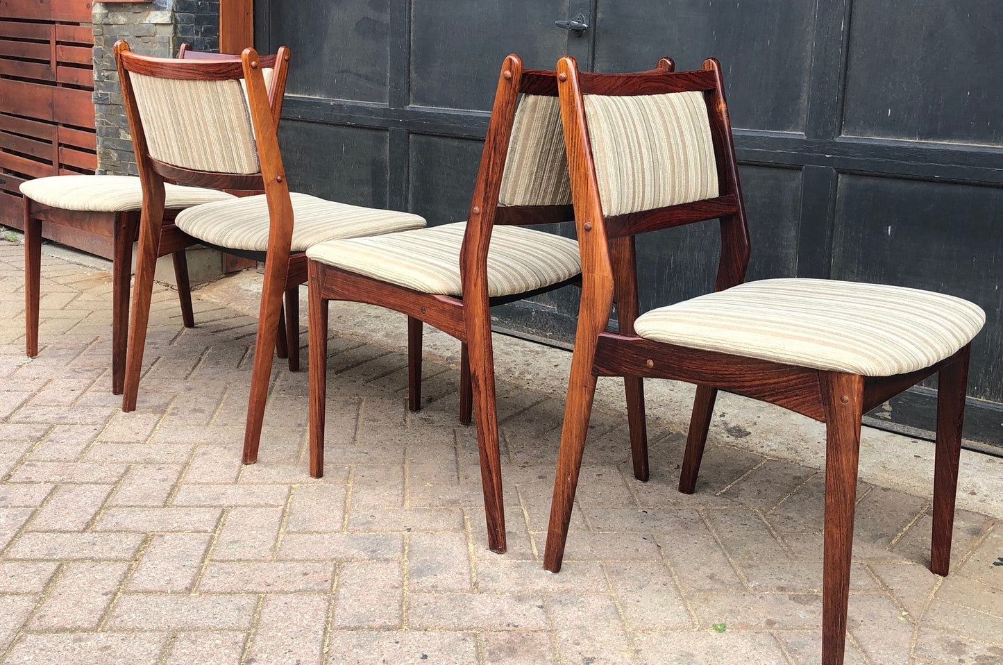 4 Danish MCM Brazilian Rosewood Chairs by Spottrup RESTORED, each $275 - Mid Century Modern Toronto