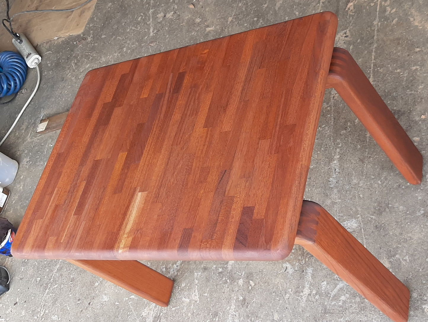 REFINISHED Danish MCM SOLID Teak side or small coffee table, floating look, PERFECT - Mid Century Modern Toronto