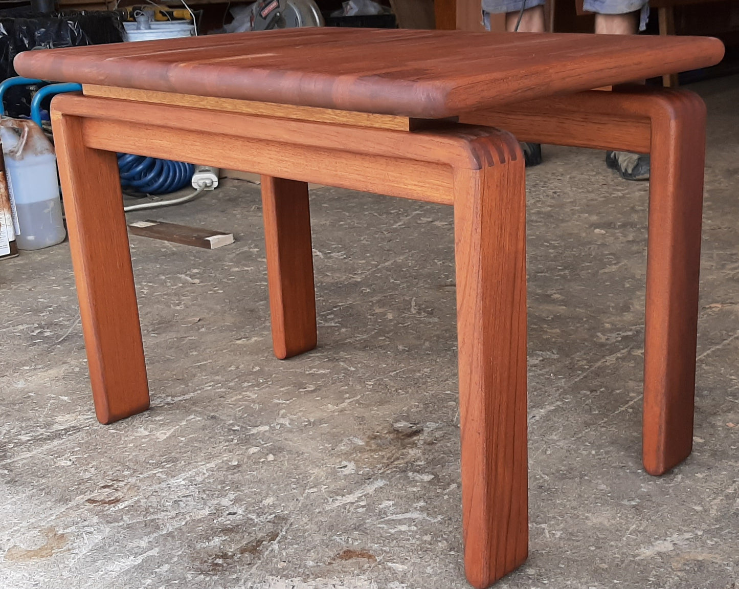 REFINISHED Danish MCM SOLID Teak side or small coffee table, floating look, PERFECT - Mid Century Modern Toronto