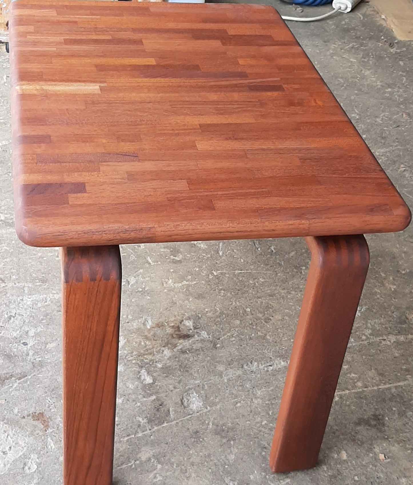REFINISHED Danish MCM SOLID Teak side or small coffee table, floating look, PERFECT - Mid Century Modern Toronto